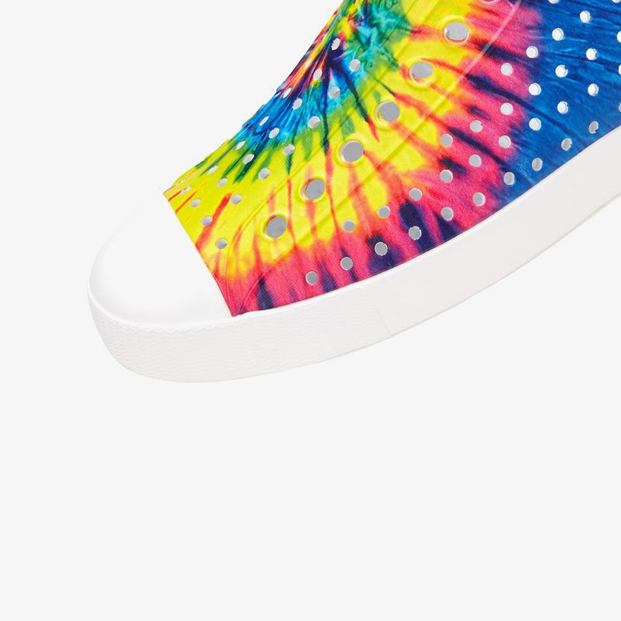 Giày Lười Unisex NATIVE Jefferson Print - Shell White/ Shell White/ Neon Multi Tie Dye - 44