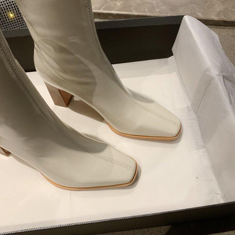 Giày bốt da cao gót thời trang cho nữ