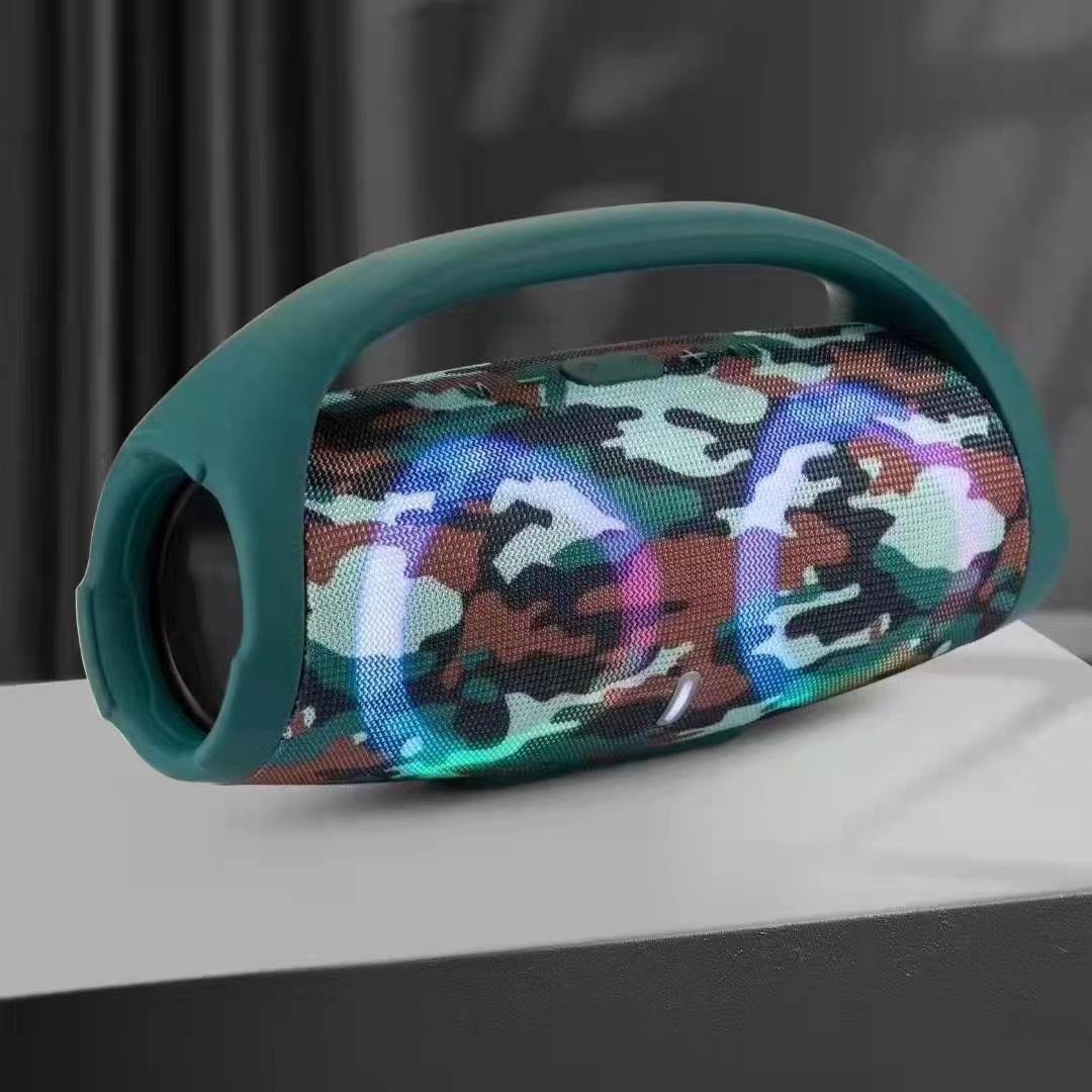 Loa bluetooth công suất cao 100W di động Loa siêu trầm không dây chống thấm nước có đèn RGB đầy màu sắc Âm thanh vòm 360 độ TWS FM boombox Màu sắc: Xám Nhỏ