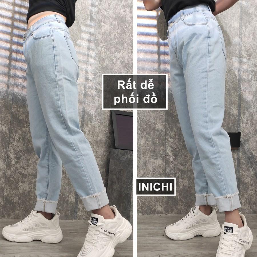 Quần Jean nữ INICHI Q903 ống rộng SIMPLE JEAN Unisex vải jean cao cấp chất đẹp
