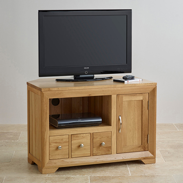 Tủ TV góc Bevel gỗ sồi