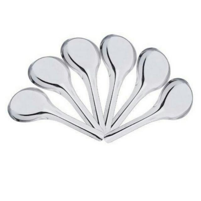 Bộ 6 muỗng canh muỗng phở INOX cán ngắn