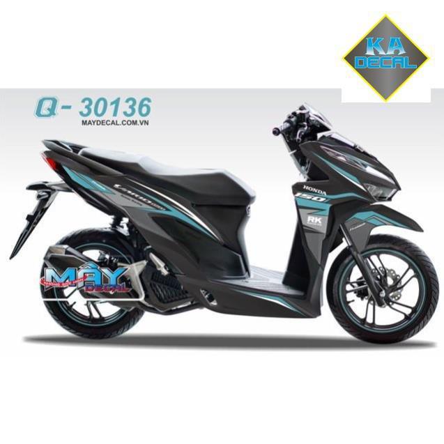 Tem rời vario 150 dán xe đen 3 lớp ko bay màu