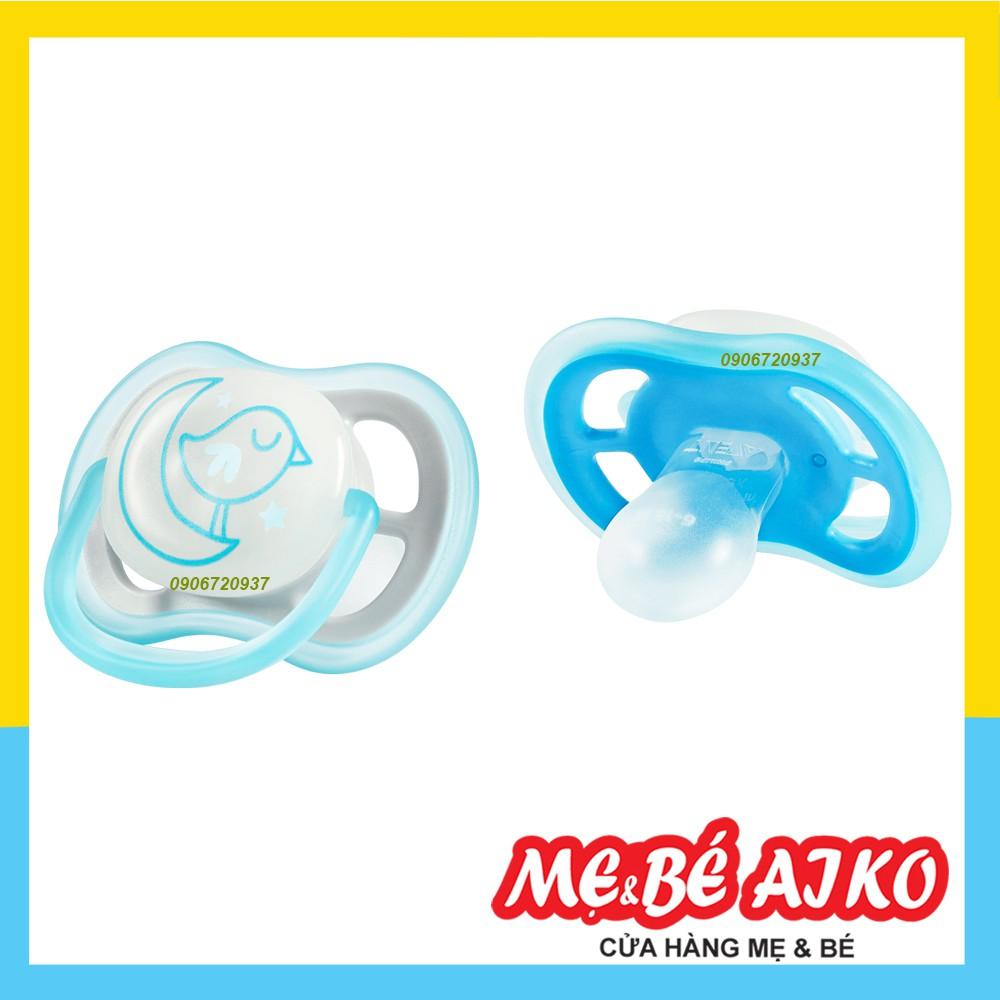 Núm Ty Ngậm Ultra Air Night Ban Đêm, Núm Ty Phát Sáng, Dạ Quang Ban Đêm Philips Avent Bé Từ 6-18 tháng