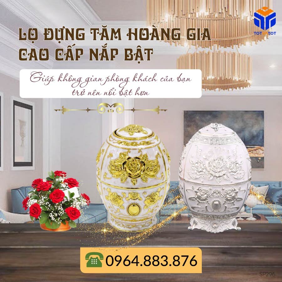 Lọ đựng tăm nắp bật chất liệu hợp kim