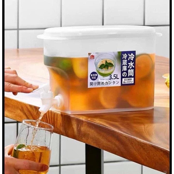 Bình Nước Tủ Lạnh 3,5 Lít Có Vòi Chuyên Để Tủ Lạnh Siêu Tiện Lợi Nhựa An Toàn Mẫu Mới Nhất - Loại Tốt