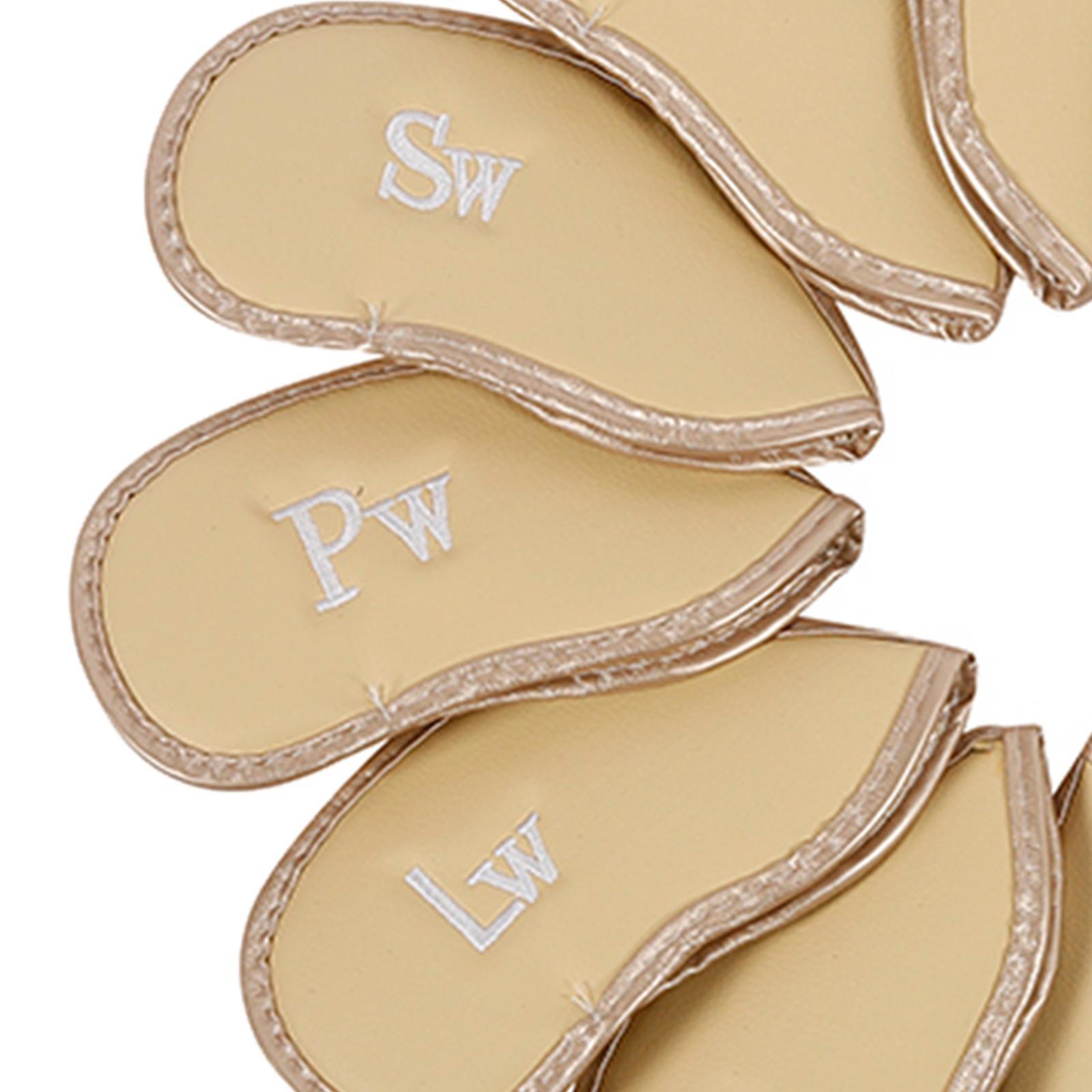 Golf Iron Head Covers, Golf Iron Headcovers, Modern Anti Scratch, Outdoor PU Leather Golf Club Head Cover for Equipment Golfer Travel Transport