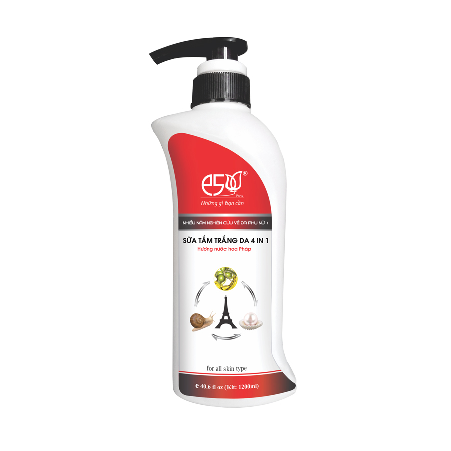 Sữa Tắm Trắng Da 4 in 1 1200ml