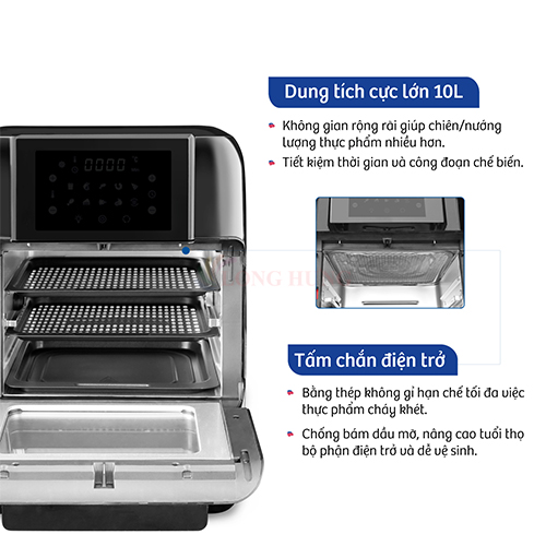 Nồi chiên không dầu Bluestone 10 lít AFB-5888 - Hàng chính hãng
