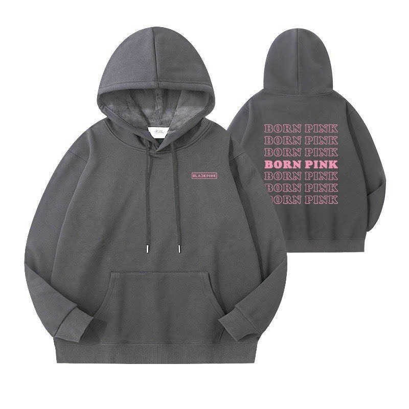 Áo hoodie  BORN PINK mới về, in nổi chữ, nón rộng 2 lớp vải chính, form rộng 75kg ,vải dày mịn,chống nắng tốt, cánh tay rộng, phồng