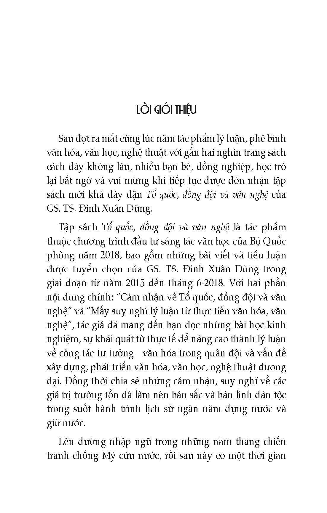 Tổ Quốc Đồng Đội Và Văn Nghệ