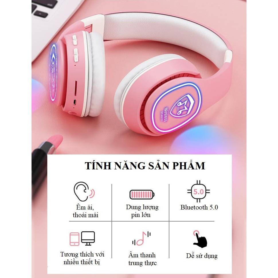 Tai Nghe Chụp Tai ️️ Tai Nghe Bluetooth 5.0 Âm Thanh Sống Động, Chân Thực - Tai Nghe Thiết Kế Nhỏ Gọn K6131