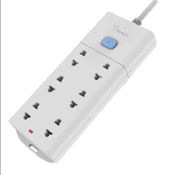 Ổ Cắm Điện Gongniu Đa Năng 6 ổ 1 Công Tắc – Công Suất 10A/250/2500W – Trắng – Chính Hãng