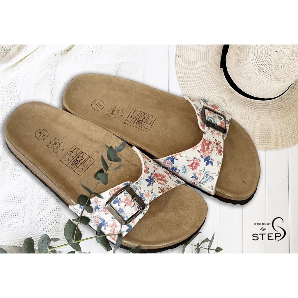 Dép đế trấu EVA in hoa văn quai bản 1 khoá (Size 35-39)