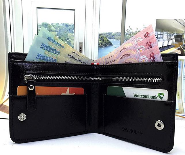Ví da nam thời trang cao cấp full hộp đựng