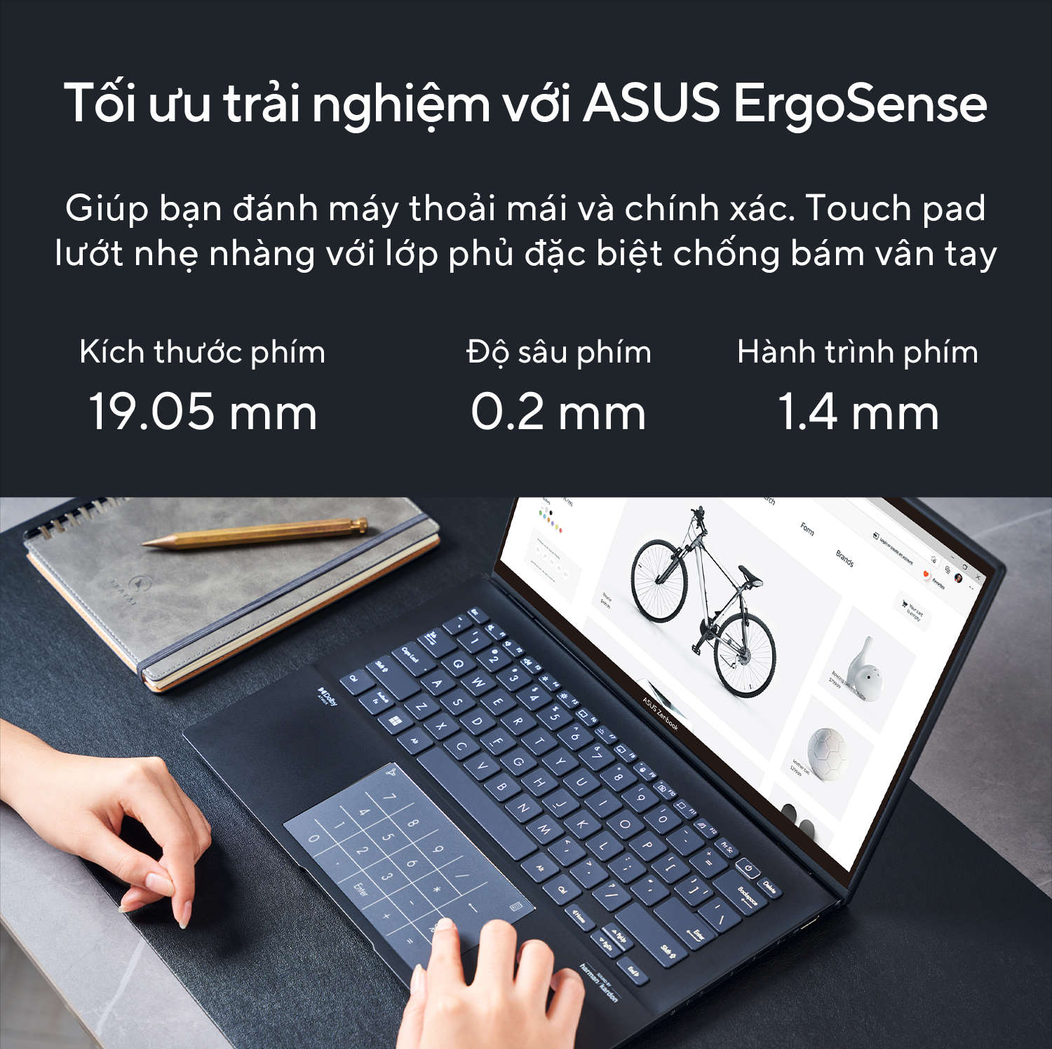 Laptop Asus Zenbook 14 OLED UX3402VA (Intel Core I5-1340P | Ram 16GB | SSD 512GB | 14 inch OLED WQXGA+ | Win 11 Bản quyền - Asus-UX3402VA-KM085W ) - Hàng Chính Hãng