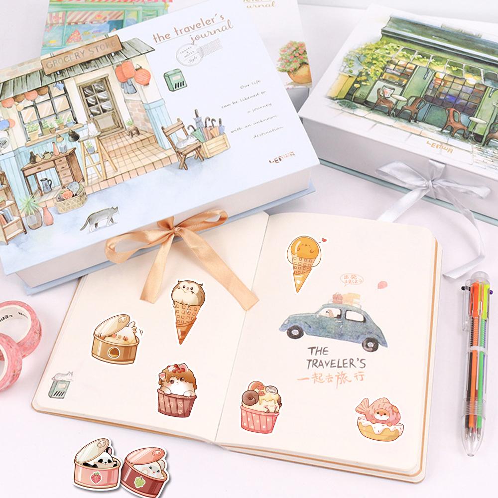 Sticker đồ hộp chibi hoạt hình cute trang trí mũ bảo hiểm,guitar,ukulele,điện thoại,sổ tay,laptop-mẫu S21