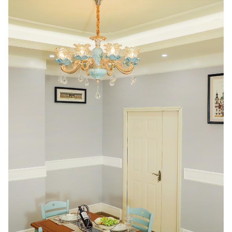Đèn chùm HANSI 8 tay loại chuẩn xịn nhất phong cách hiện đại, tinh tế - kèm bóng LED chuyên dụng