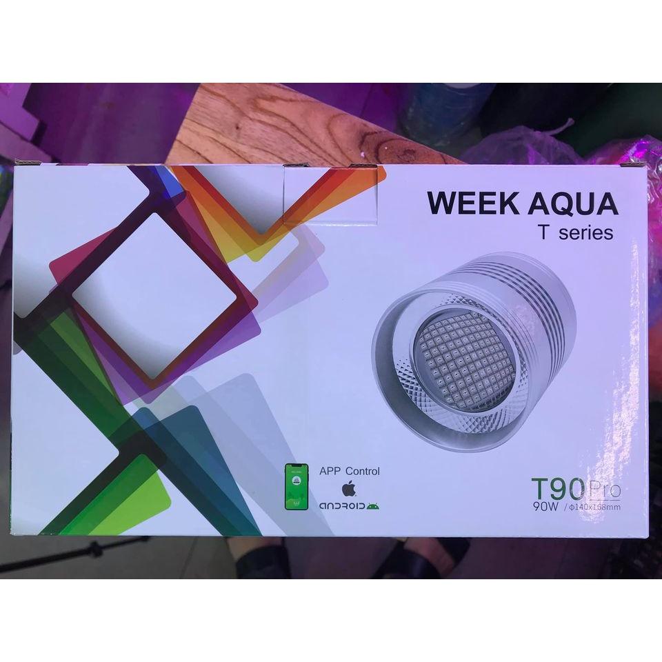 Đèn Week T90 Pro (Chỉnh APP) - LED RGB-UV cao cấp - đèn week treo dạng LON - phụ kiện thủy sinh - shopleo