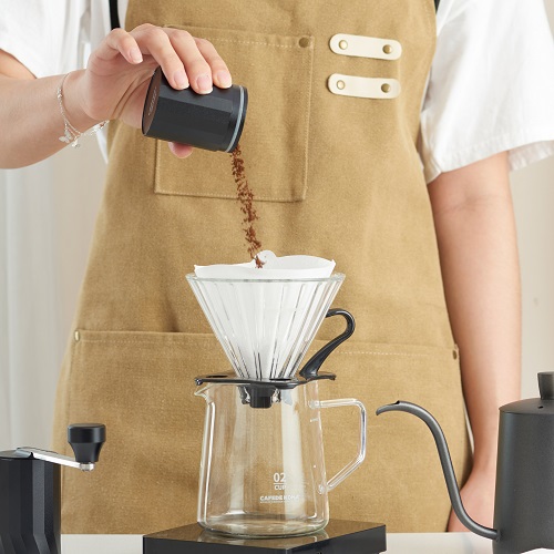 Bình thuỷ tinh phục vụ cà phê có nắp gỗ Cafede Kona