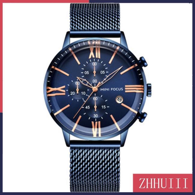 Đồng Hồ Quartz 3 Sub-dial Chất Liệu Thép Không Gỉ Chống Thấm Nước