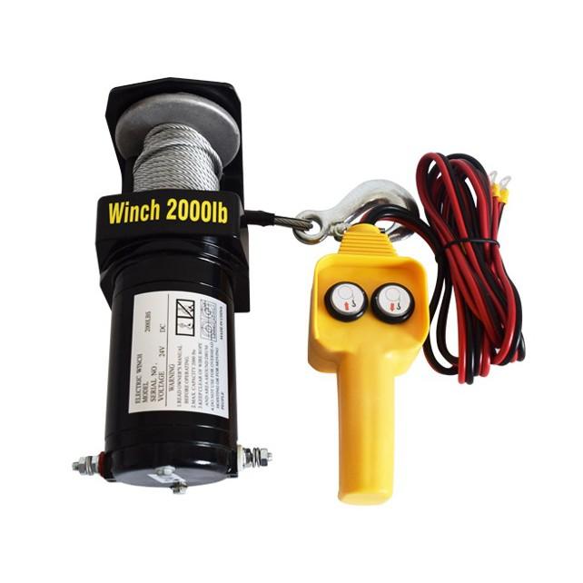 Tời Ắc Quy -Tời cứu hộ ô tô Winch - 2000LBS-24V
