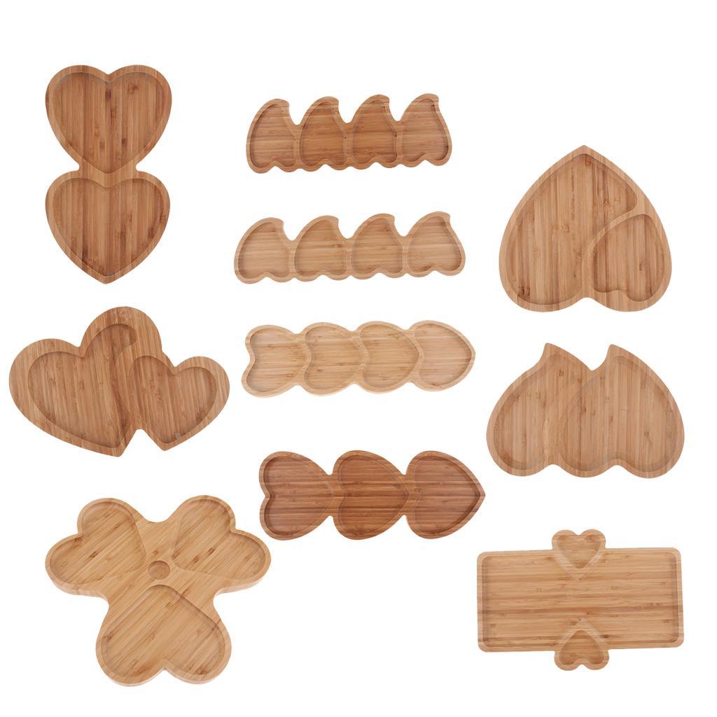 Wooden Serving Tray Plate Fruit Tea Coffee Breakfast Platter