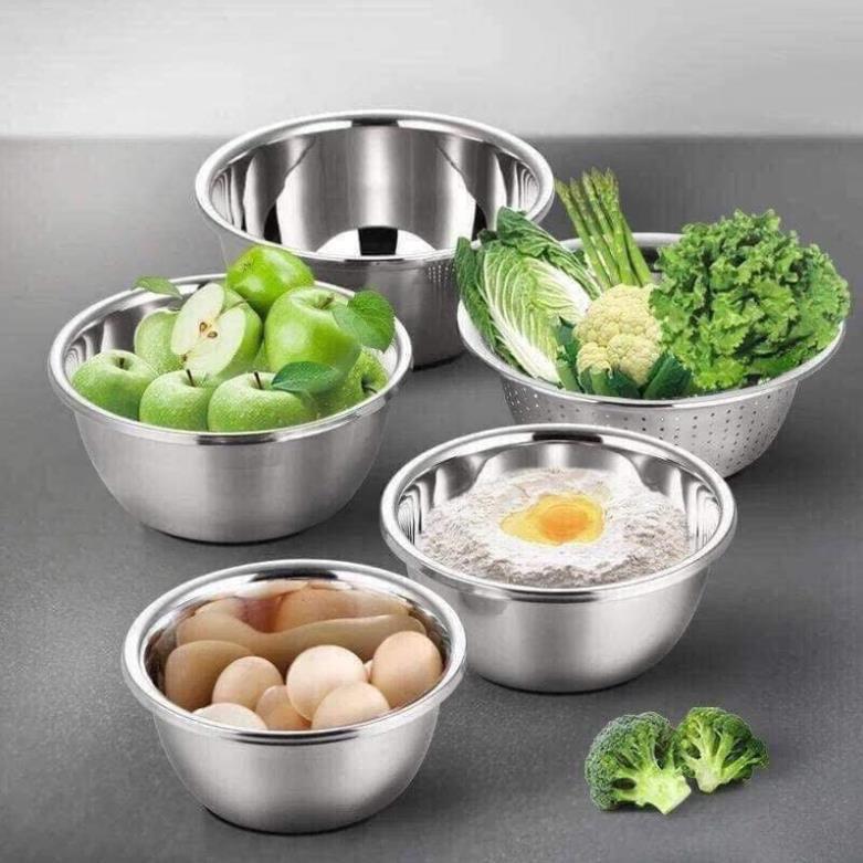 SET 5 CHẬU RỔ INOX