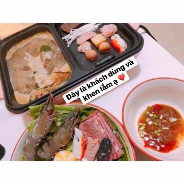 Nồi lẩu nướng 2 ngắn - GDHN Loại Tốt