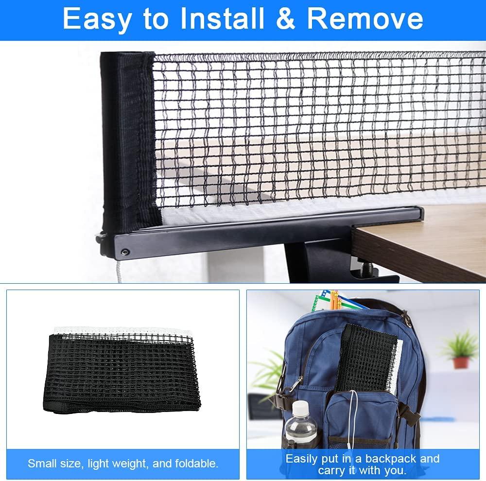 4 Lưới Bóng Bàn Có Thể Thu Vào Lưới Bóng Bàn Có Thể Điều Chỉnh Lưới Bóng Bàn Polyester Lưới Thay Thế Di Động 180*15Cm Lưới Thay Thế Bóng Bàn