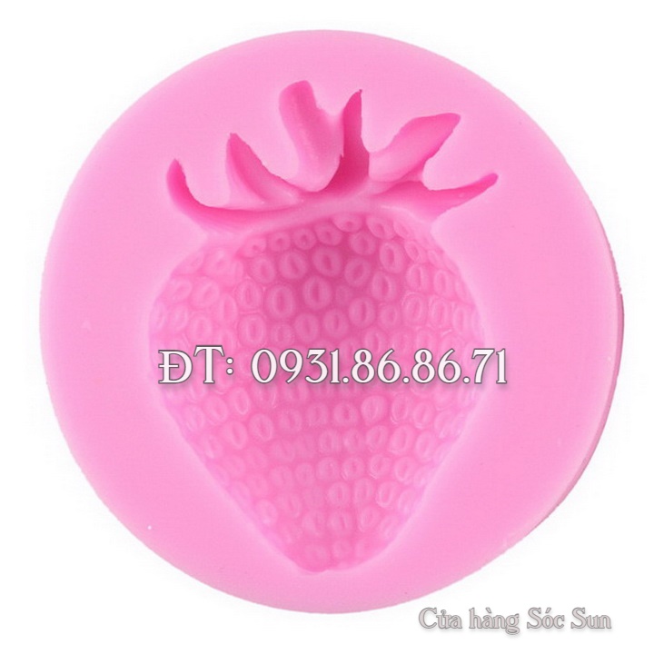 Khuôn silicon trái dâu tây - Mã số 1112