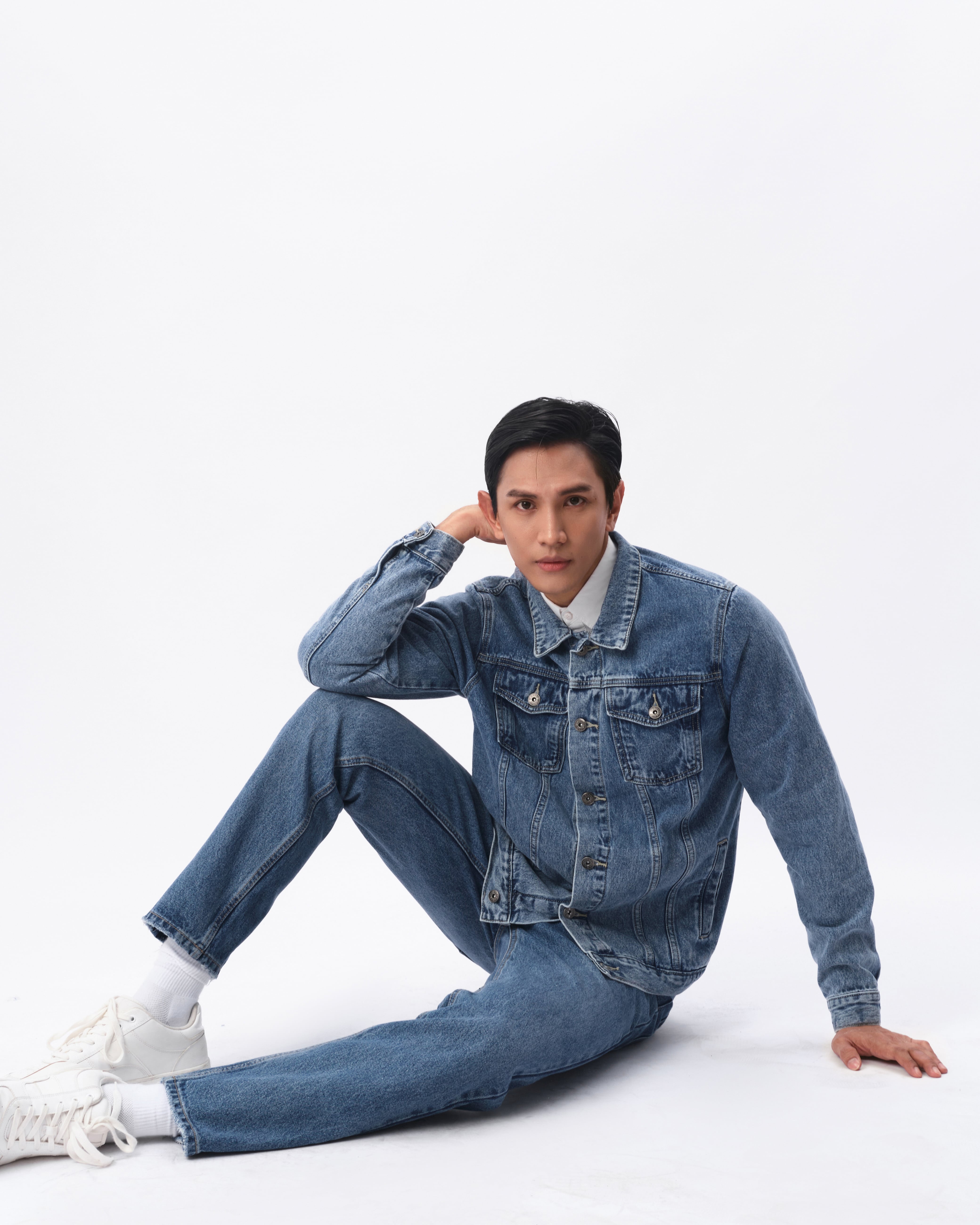 Áo khoác Jean nam basic MENFIT DC301 chất denim cao cấp, dày dặn, form chuẩn tôn dáng
