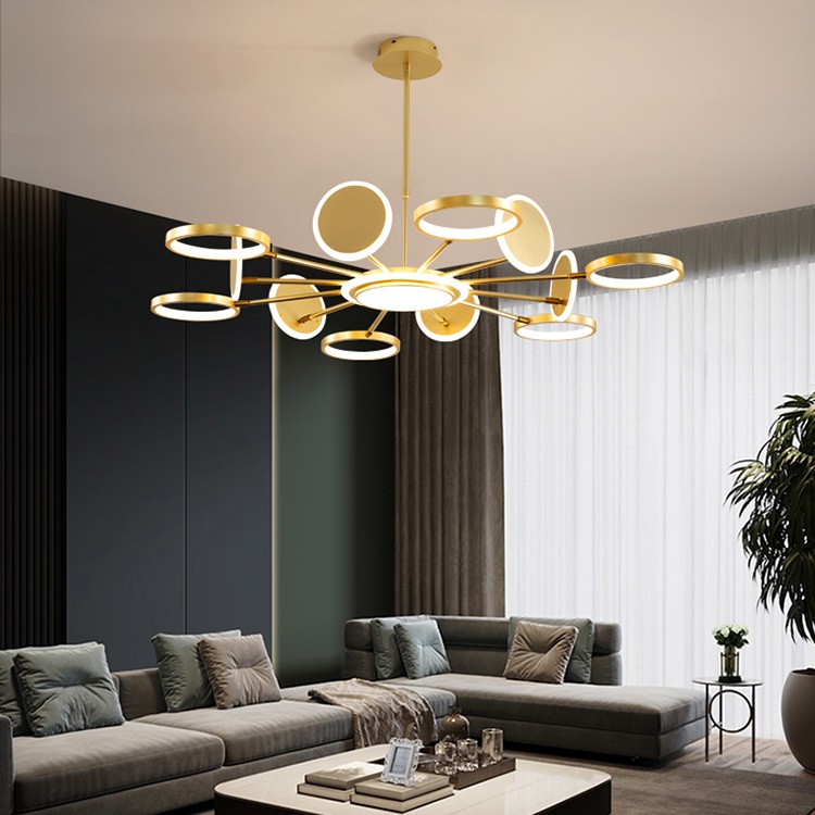 Đèn thả DELLER loại 12 bóng với 3 chế độ ánh sáng hiện đại trang trí nội thất sang trọng - kèm điều khiển từ xa - .