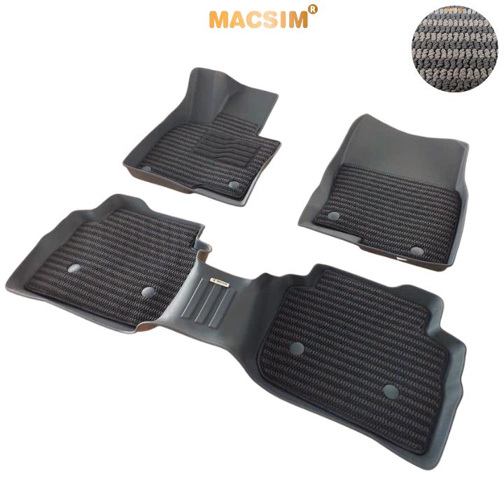 Thảm Lót Sàn 2 Lớp TPE Macsim Mazda CX5 Chuẩn Form, Bền, Không Mùi (sd3 xám đen ct)