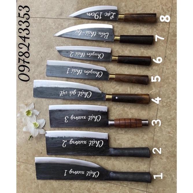 Bộ 3 dao nhà bếp lọc-thái-chặt xương chuẩn nhíp xe
