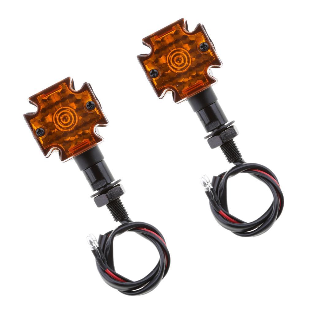Pair Amber Light for Motorcycle Front Rear  Indicator Bulb