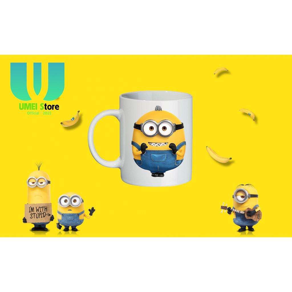 Cốc sứ in hình Minion Otto, cốc Minions dành cho Fans Minions, cốc tráng men dùng làm quà tặng, uống nước hàng ngày