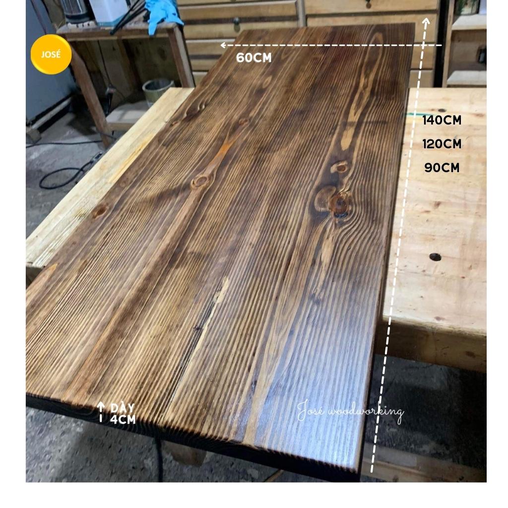 Mặt Bàn Gỗ Thông Thịt Dày 4CM, Tấm Gỗ Thông Tự Nhiên JOSE Gia Công Hoàn Thiện Đẹp Nhiều Kích Thước Tự DIY Thêm Chân Bàn