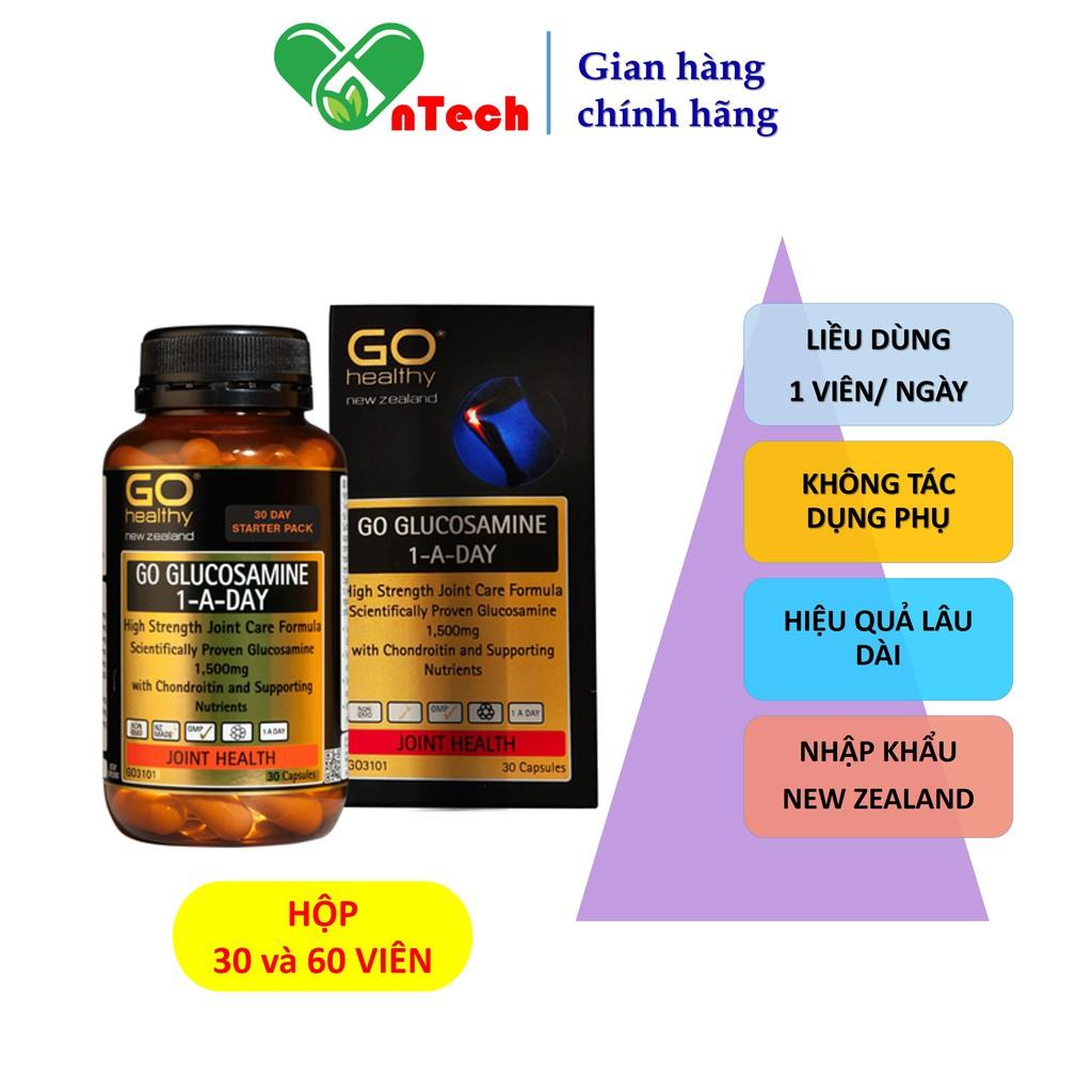 Bổ xương khớp Go Healthy Glucosamine 1500mg Hỗ trợ điều trị viêm khớp đau xương khớp giúp xương chắc khỏe hộp 30 & 60 viên