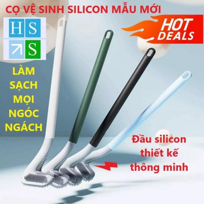 CHỔI CỌ TOILET thông minh SILICON cọ chà vệ sinh sạch mọi ngóc ngách bồn cầu, nhà tắm - KÈM MÓC DÁN