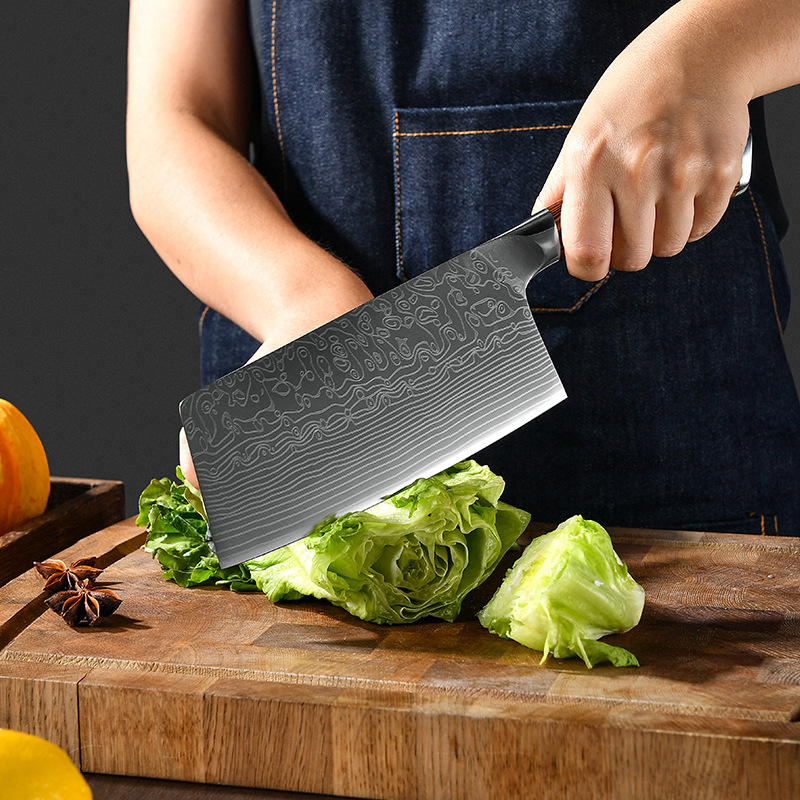 DAO - BỘ 3 DAO BẾP NHẬT BẢN THÉP DAMASCUS BDT2 vns