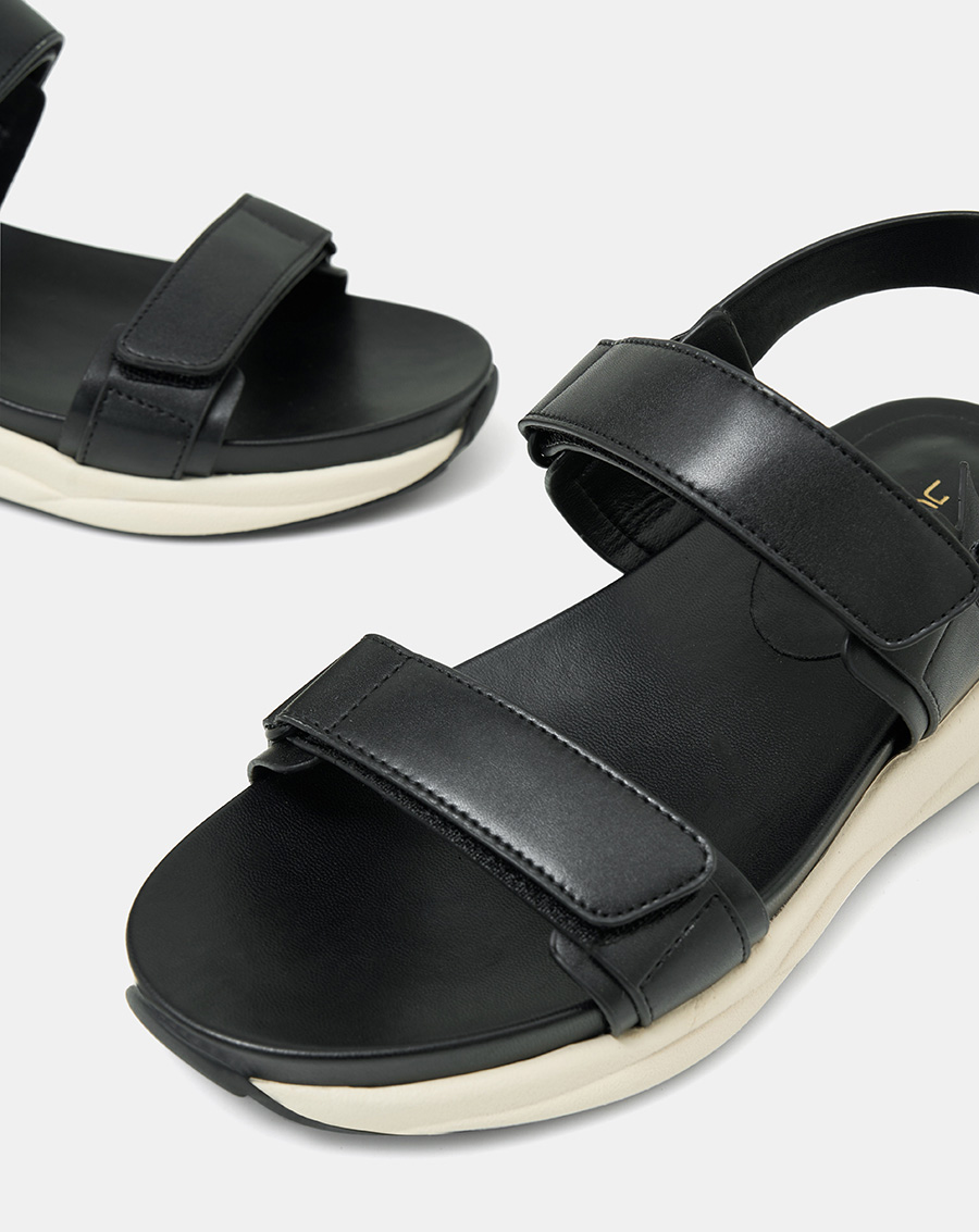 Giày Sandal Nữ 5cm Thời Trang JUNO Sandal Đế Thể Thao Quai Ngang Bản Lớn SD05107