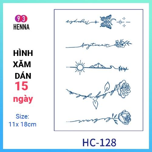 Hình Xăm Dán Tạm Thời Thảo Dược 15 Ngày mã HC128