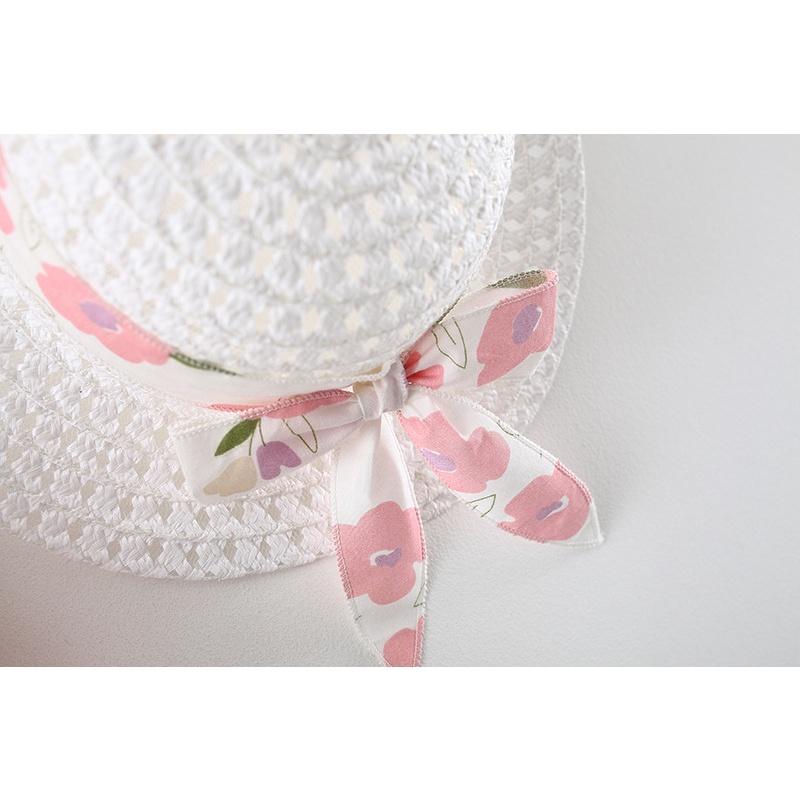 Váy đầm cho bé gái kèm mũ rộng vành xinh xắn, đầm đi biển cho bé từ 8-15kg Easy Baby