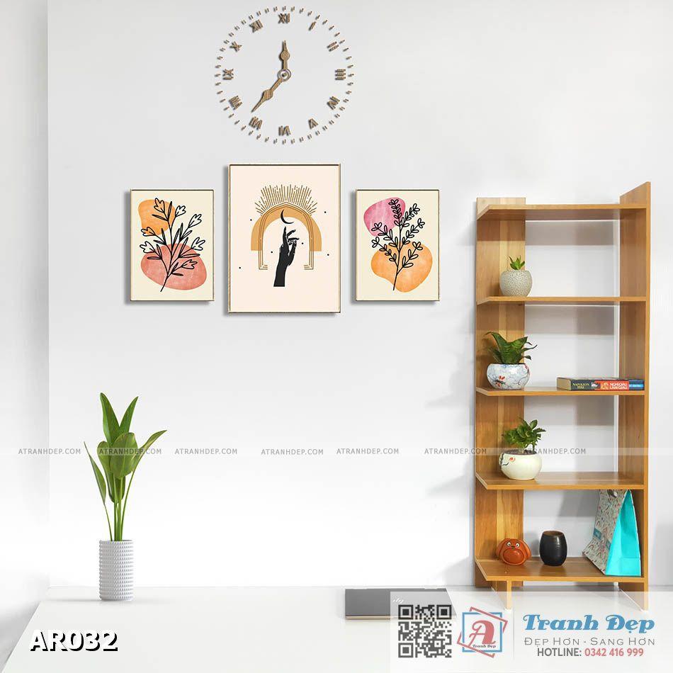 SET 3 tranh canvas decor phong cách minimalist, trừu tượng hiện đại - AR029 - 32