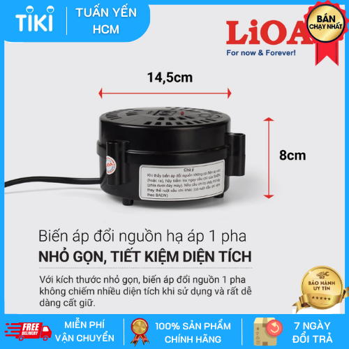 Bộ đổi nguồn 220v sang 100v lioa 200va