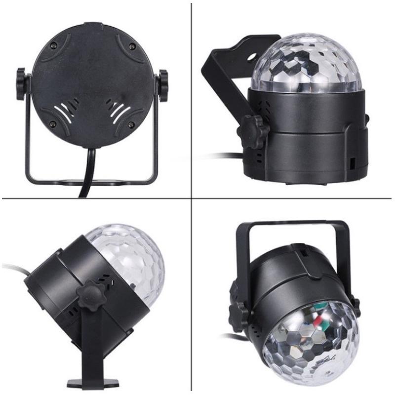 Đèn led cục xoay tròn cắm điện 7 màu