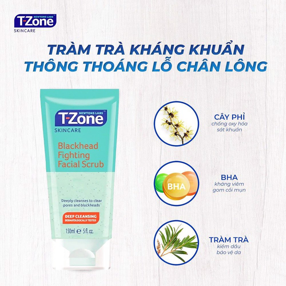 Kem tẩy tế bào chết  loại bỏ mụn đầu đen T-Zone