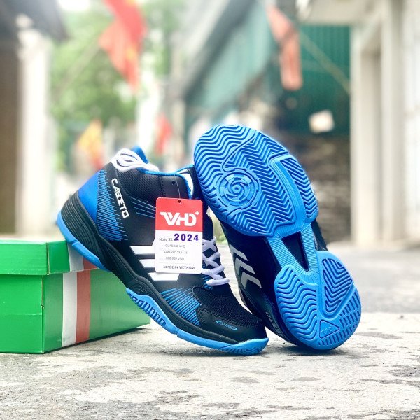 Giày bóng chuyền nam cày sân bê tông cực đỉnh VHD màu xanh đen
