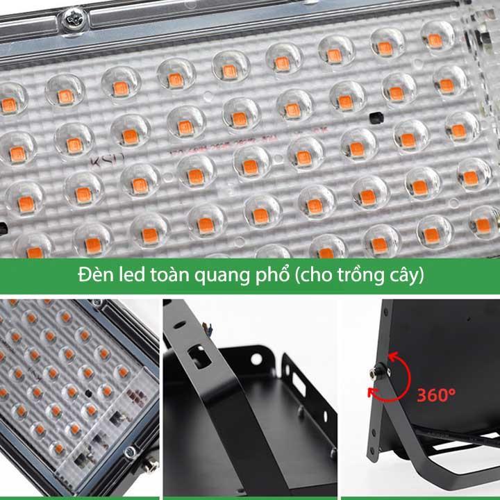 Đèn led pha trồng cây trong nhà 100W-220V tản nhiệt hợp kim